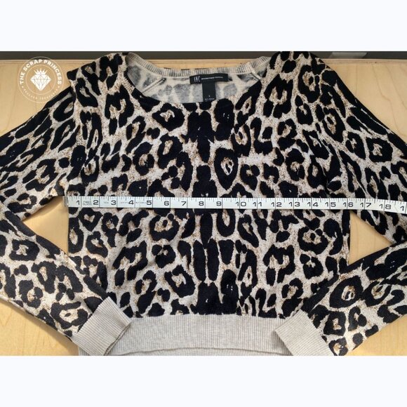 INC International Concepts Leopard Print Lightweight Sweater, Size Small - Picture 6 of 9